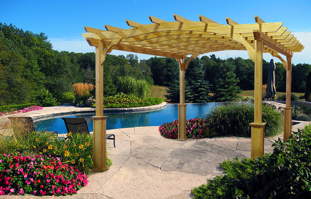 Amish Southern Yellow Pine 12' x 14' Pergola