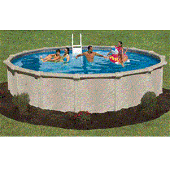 Daydreamer Lifetime Warranty 30' Round 52" Galvanized. Steel Above Ground Pool with 9" Top Seat