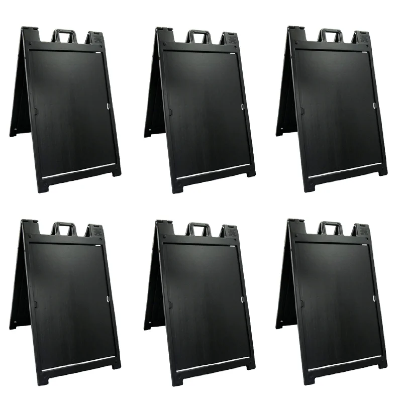 Plasticade Deluxe Signicade Portable Folding Double Sided Sign Stand (6 Pack)