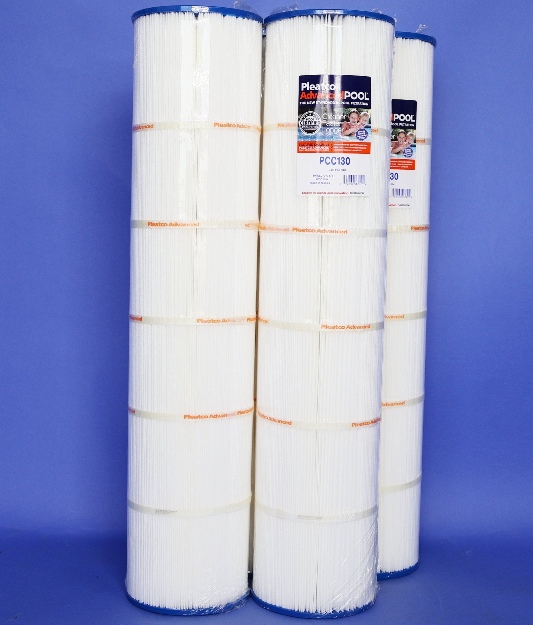 Pleatco Filter Cartridge Set for Pentair CCP 520 4-Pack PCC130-PAK4