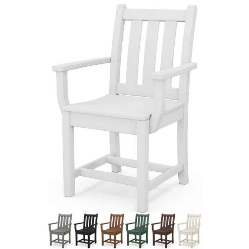 POLYWOOD Traditional Garden Dining Arm Chair - TGD200 Grey