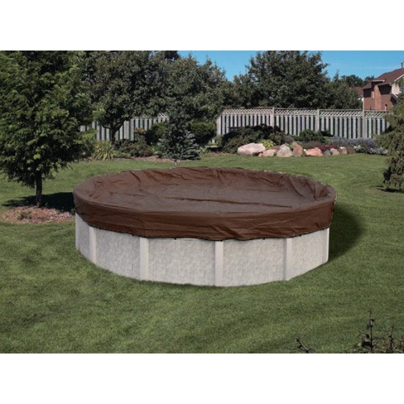 19' x 34' PoolTux Cover for 15' x 30' Oval Pool 25 Yr. Brown