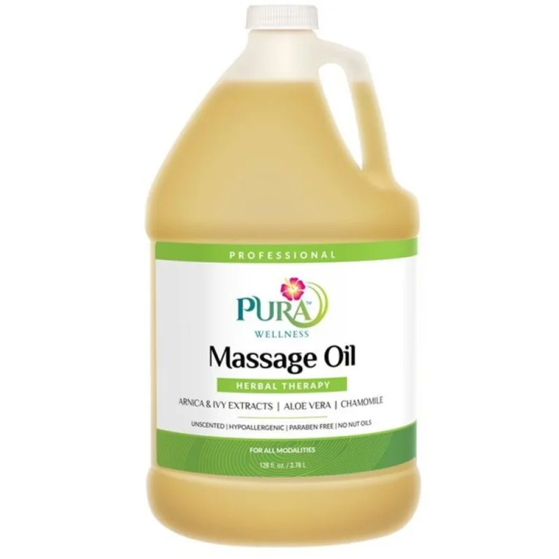 Pura 1ST Wellness Herbal Therapy Massage Oil / 1 Gallon - 128 oz. - 3.78 Liters by Pura 1ST Wellness