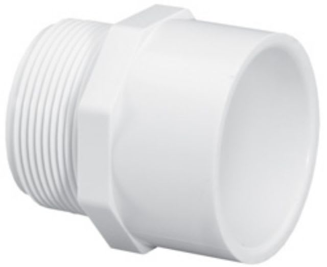PVC Schedule 40 - Adapter, 1-1/2" Mpt X Slip White | 436-015