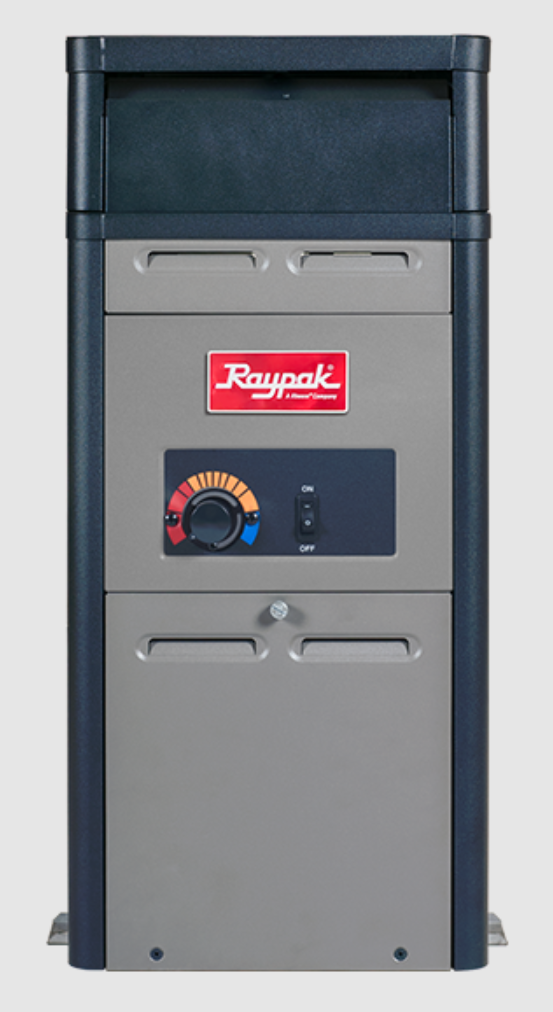 RayPak Above Ground Analog Pool & Spa Heater, 105k BTU, Natural Gas, Copper HEx, 0-5k FT, 014779, P-
