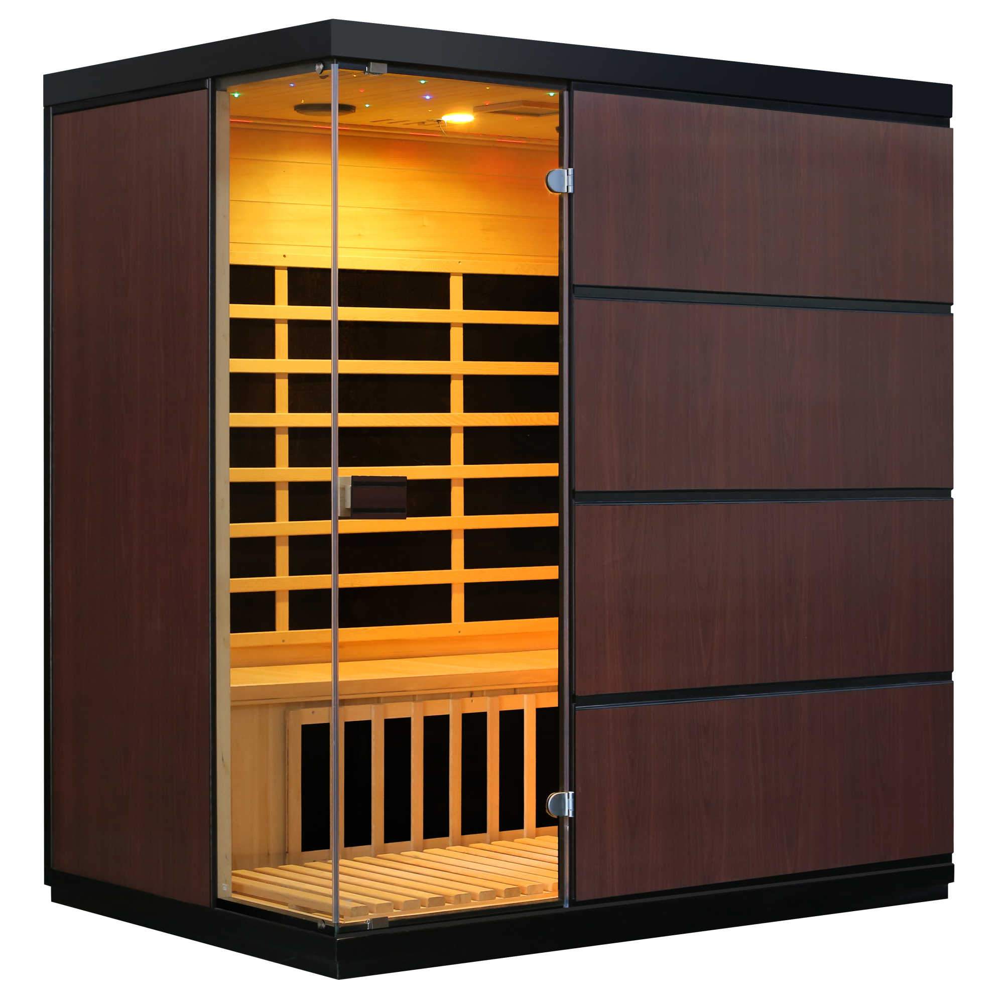 Sirona 4-Person Hemlock Infrared Sauna with 8 Carbon Heaters
