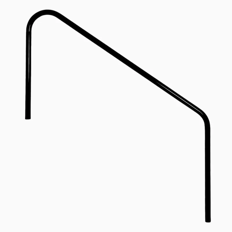 Saftron 2-Bend Deck-to-Pool Stair Rail 60Black | DTP-260-BK