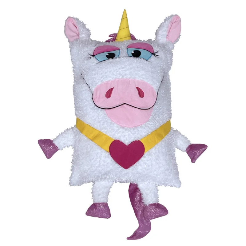 Shamzees Unicorn Magic Plush Pillow Cover - White & Purple