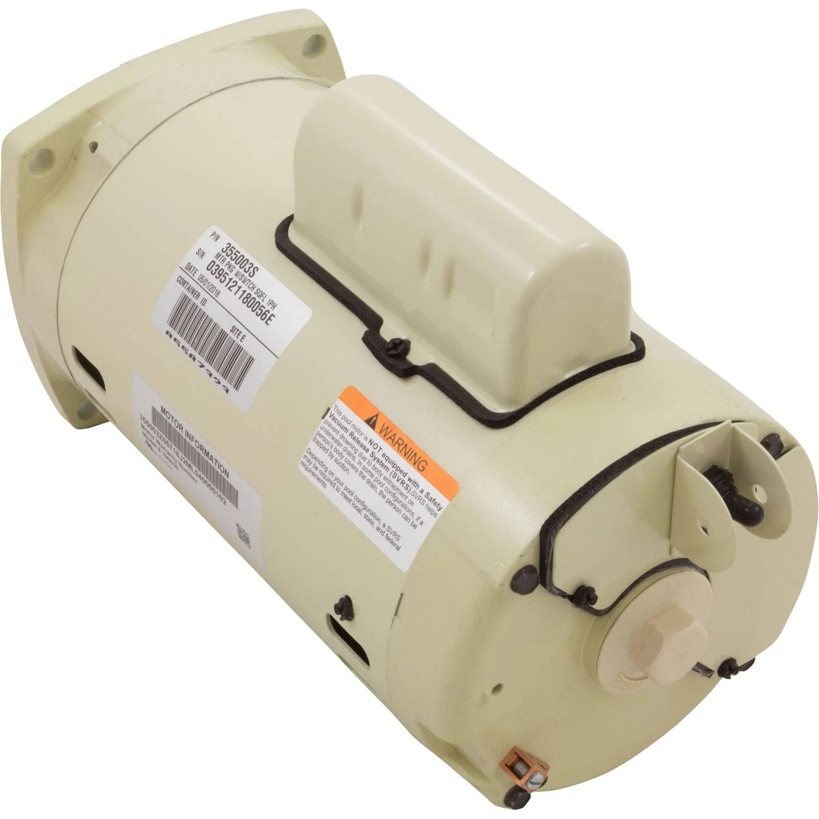 Pentair SuperFlo Pump Motor, Dual Speed, 1 HP, 60 Hz, Single Phase, SQFL | 355003S