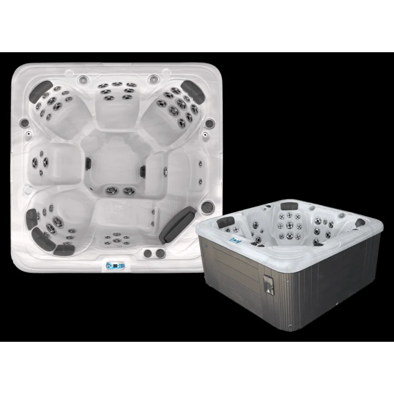 Shoreline Spas SL863L-37-L1 Storm Cloud Spa with Black Skirting, Circulation Pump and LED Jets