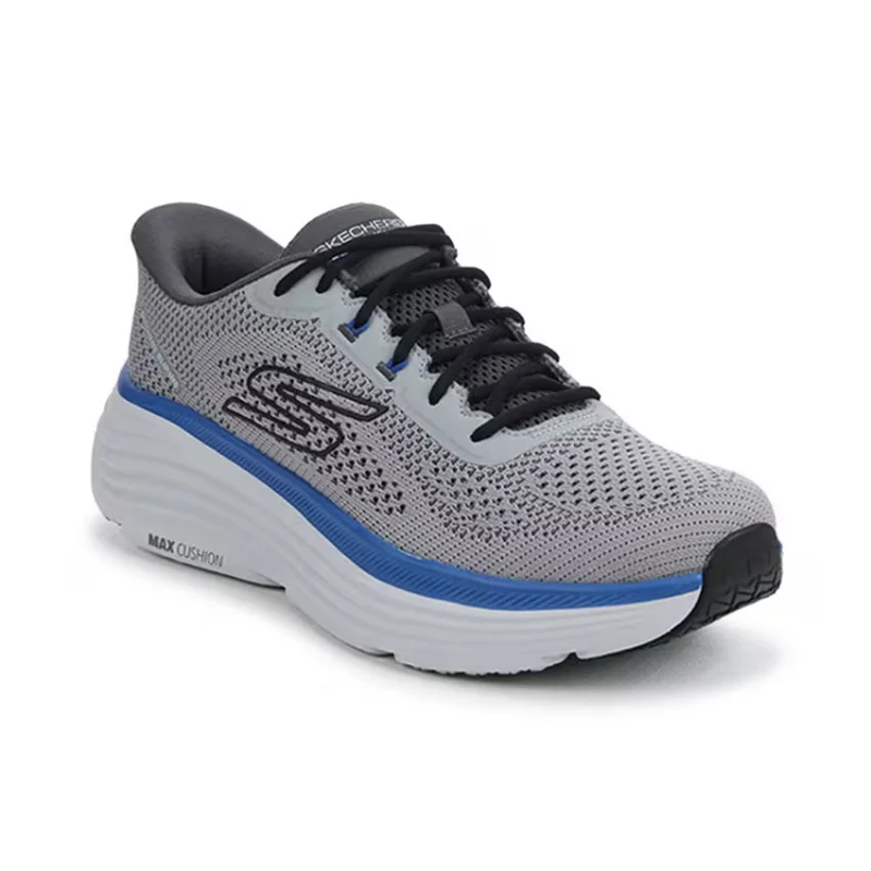 Skechers Men's Max Cushion Endeavor Slip-in Running Shoes (Grey/Blue) Size 11 1/2