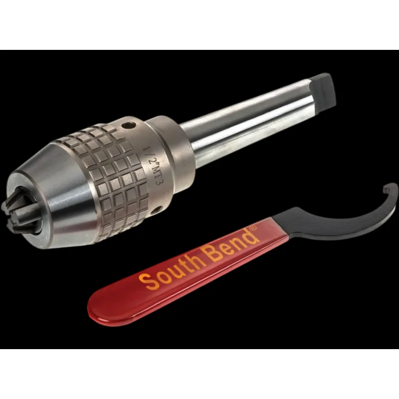 South Bend SB1379 Wood Drill Chuck Keyless Integral MT#3 1/32-1/2" Chuck New