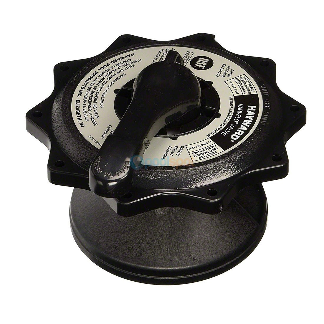 Valve Top Assembly (Black) for Hayward Vari-flo SP0715 / SP0716 Multiport Valve