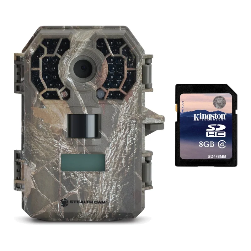 Stealth Cam 10MP Video Infrared No Glow Hunting Game Trail Camera + 8GB SD Card