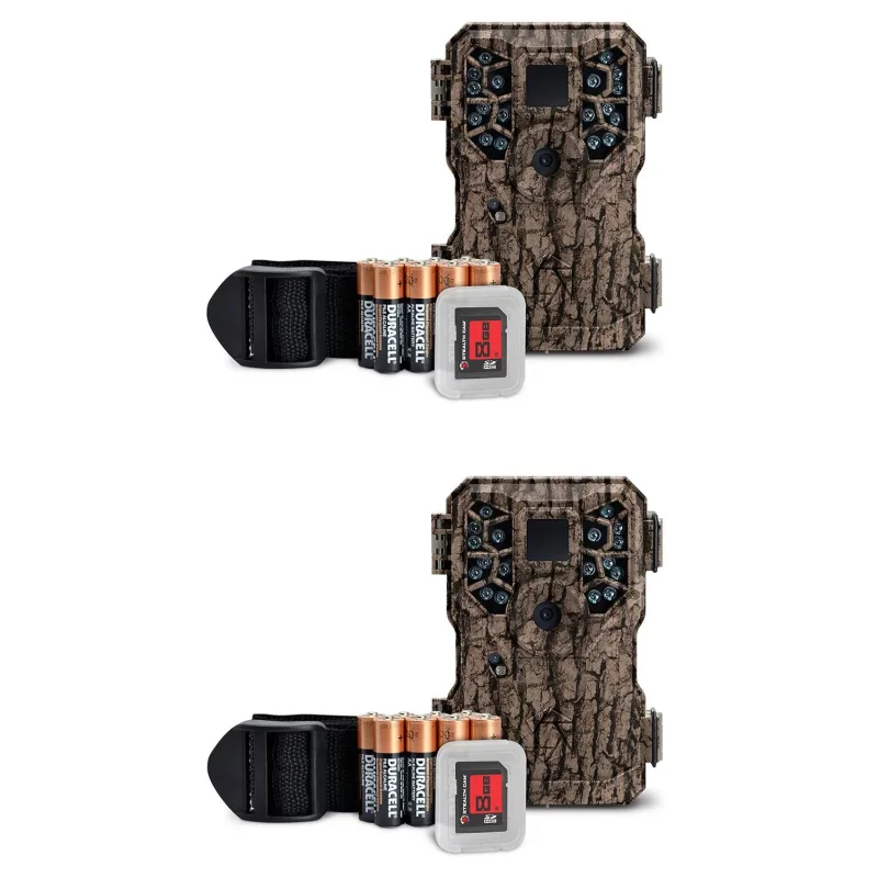 Stealth Cam 8MP Infrared Scouting Game Trail Cameras w/ SDs (2 Pack) | PX18CMO