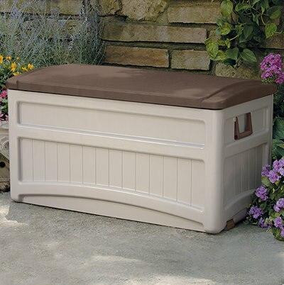 Taupe Portable Poolside Storage Box