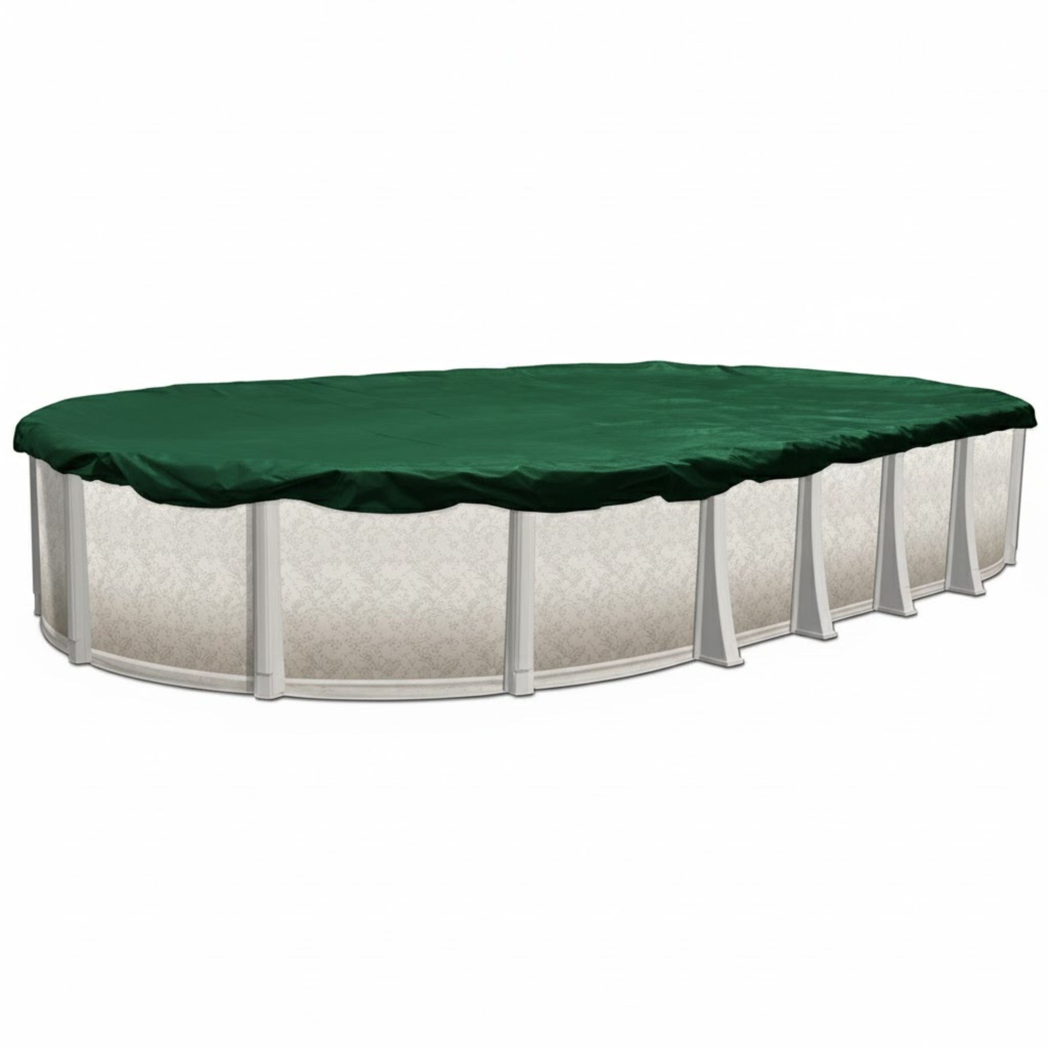12-Year Midwest Canvas Supreme Plus Winter Pool Cover for 15' x 30' Oval Pools (Cover Size 19' x 34')