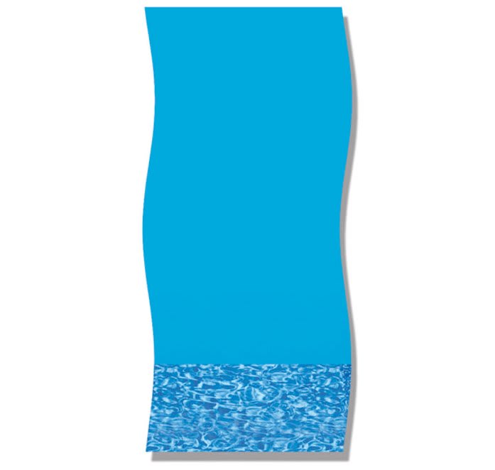 Swimline 15' Round Blue Wall/Swirl Bottom Overlap Liner, 48-52" Depth (HG)