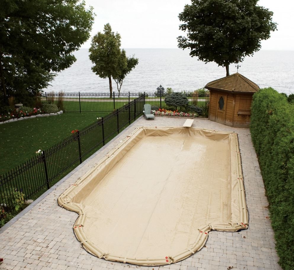 Armor Kote 20 Yr Winter Cover, rect. Pool Size 16x32 ft., Cover Size 21x37 ft., Tan (WC9944)