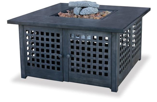 Uniflame LP Gas Outdoor Firebowl with Tile Mantel