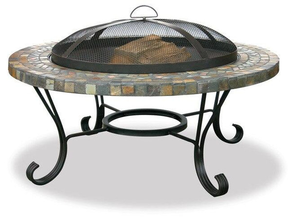 Uniflame Slate Tile and Copper Firebowl Fire Pit