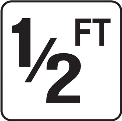 Inlays 1/2 with FT 6x6 Stick-On, 4" Numbers, Vinyl