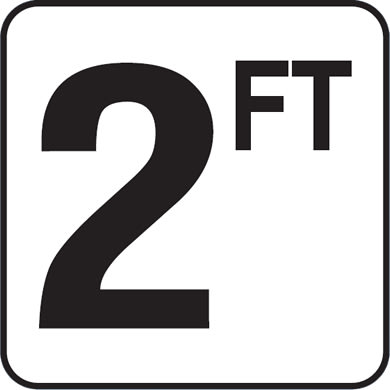 Inlays 2 with FT 6x6 Stick-On, 4" Numbers, Vinyl