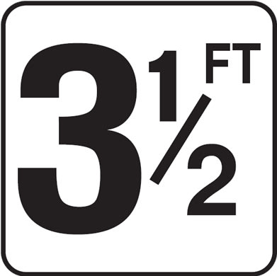 Inlays 3-1/2 with FT 6x6 Stick-On, 4" Numbers, Vinyl