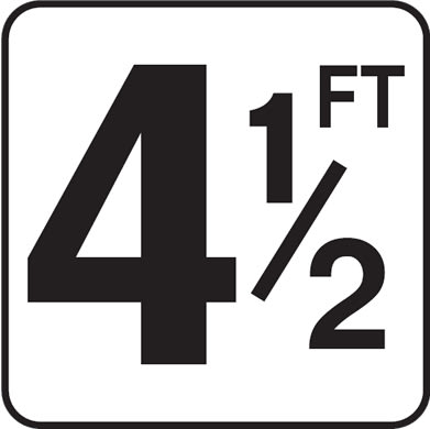 Inlays 4-1/2 with FT 6x6 Stick-On, 4" Numbers, Vinyl