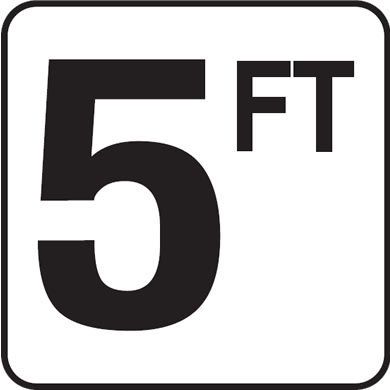 Inlays 5 with FT 6x6 Stick-On, 4" Numbers, Vinyl