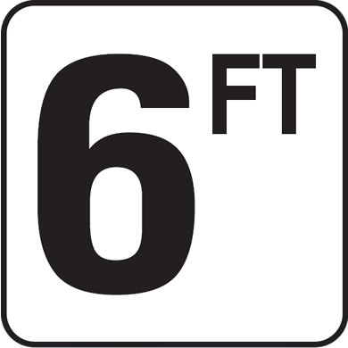 Inlays 6 with FT 6x6 Stick-On, 4" Numbers, Vinyl