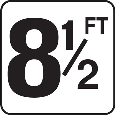 Inlays 8-1/2 with FT 6x6 Stick-On, 4" Numbers, Vinyl