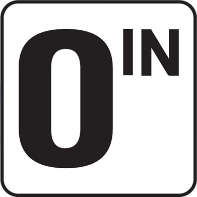 Inlays 0 with IN 6x6 Stick-On, 4" Numbers, Vinyl