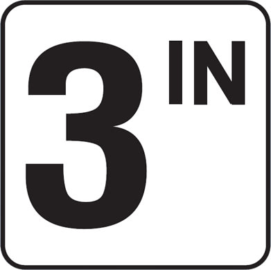 Inlays 3 with IN 6x6 Stick-On, 4" Numbers, Vinyl