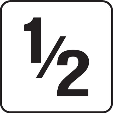 Inlays 1/2 6x6 Stick-On, 4" Numbers, Vinyl