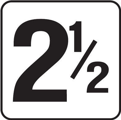 Inlays 2-1/2 6x6 Stick-On, 4" Numbers, Vinyl