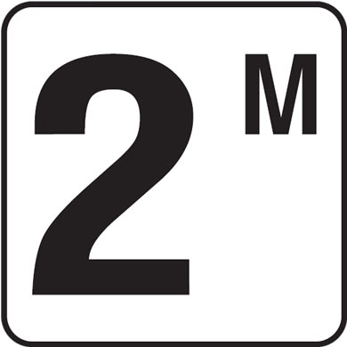Inlays 2 with M 6x6 Stick-On, 4" Numbers, Vinyl