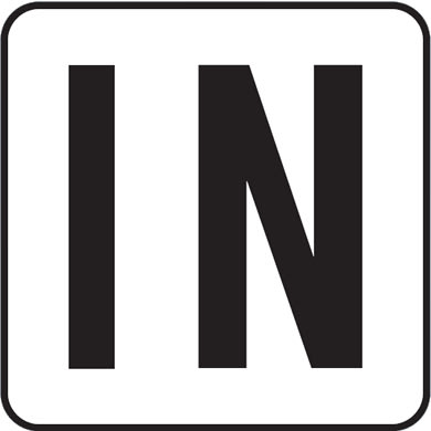 Inlays IN 6x6 Stick-On, 4" Letters, Vinyl