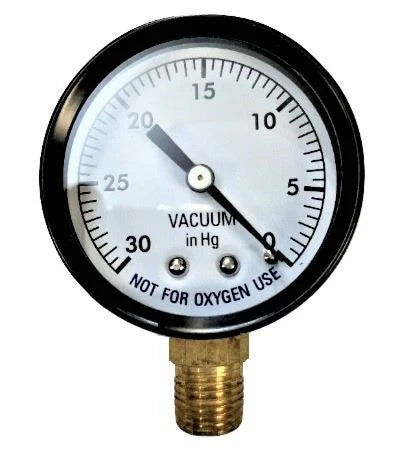 Super-Pro | 86030BU | 2" Steel Vacuum Gauge 0-30 inHg