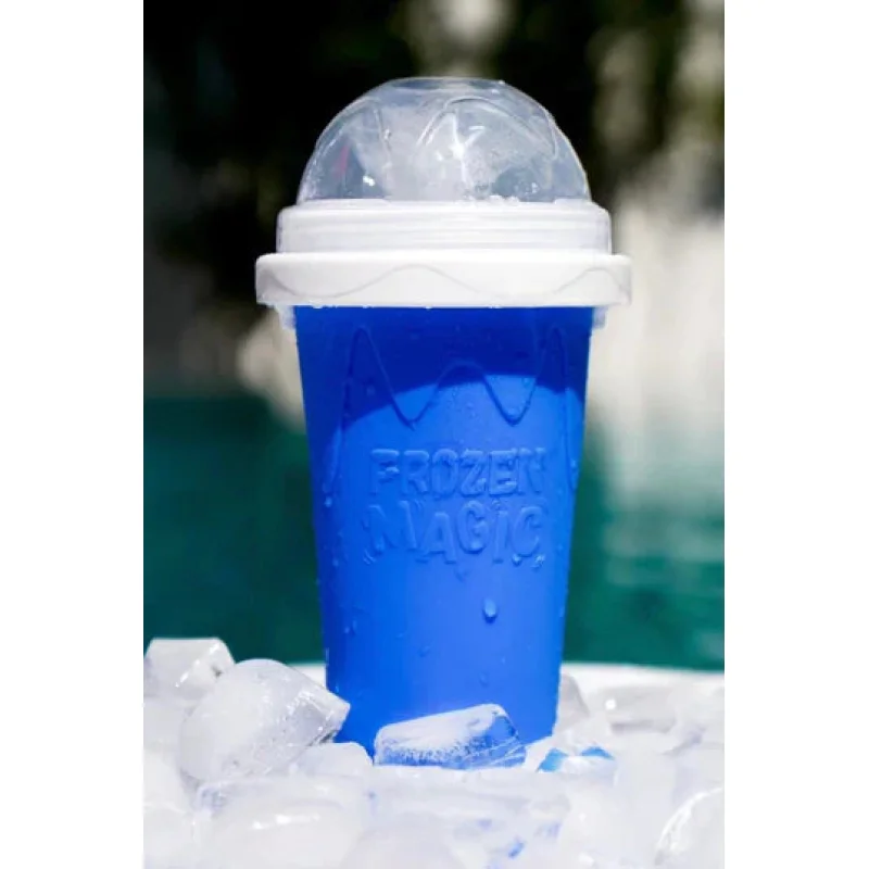 Vepine ChillRush | Slushie Machine with Quick Freeze Technology | Fun Slushy Cup for Instant Refreshment Blue