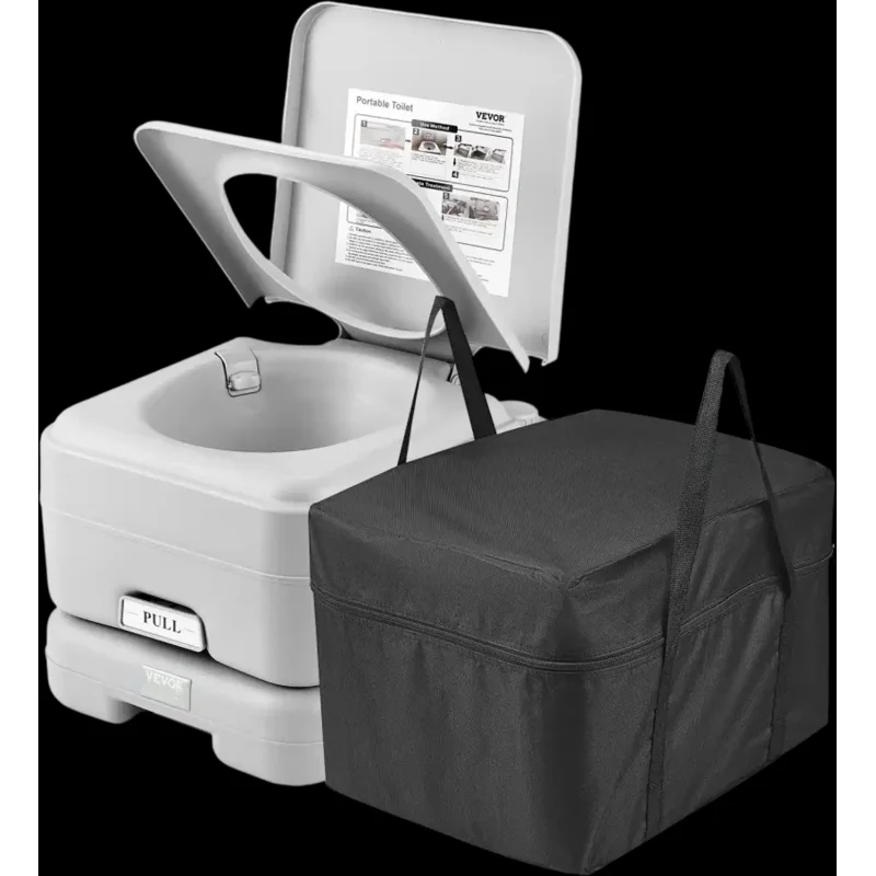 Vevor Portable Toilet Camping Flush Commode with Carry Bag New