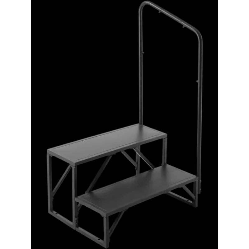Vevor RV Steps 2-Step Stairs with Handrail 440 lbs Capacity New