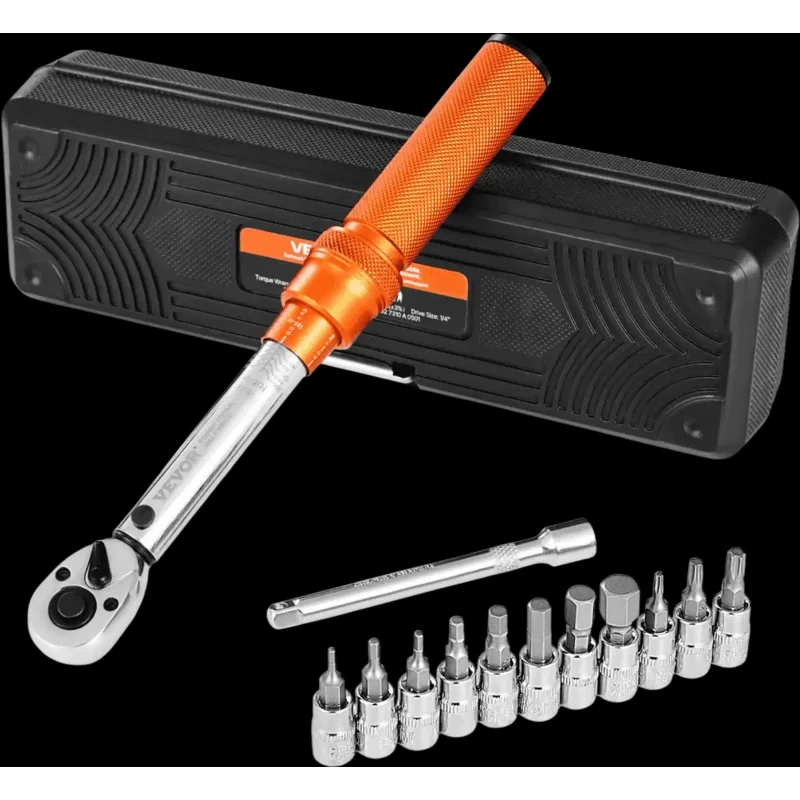 Vevor Torque Wrench 1/4" Drive Click Bicycle Repair Set New