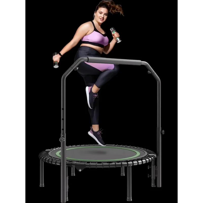 Vevor Trampoline 40" Foldable Mini Fitness Rebounder with Adjustable Handle New