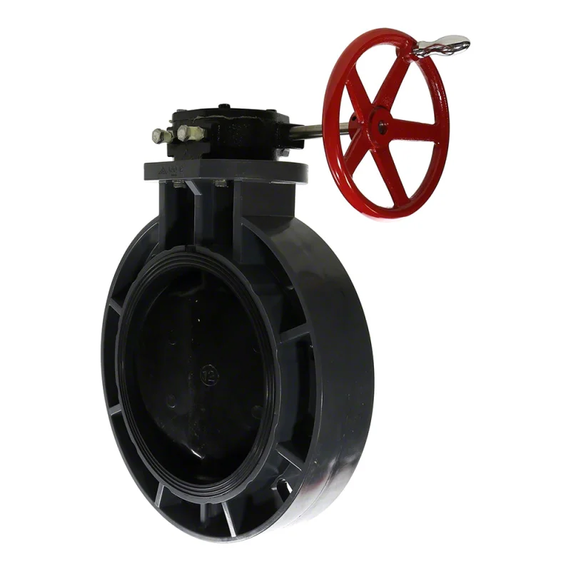 Wafer-Type PVC Gear Butterfly Valve S-651 - 12 Inch