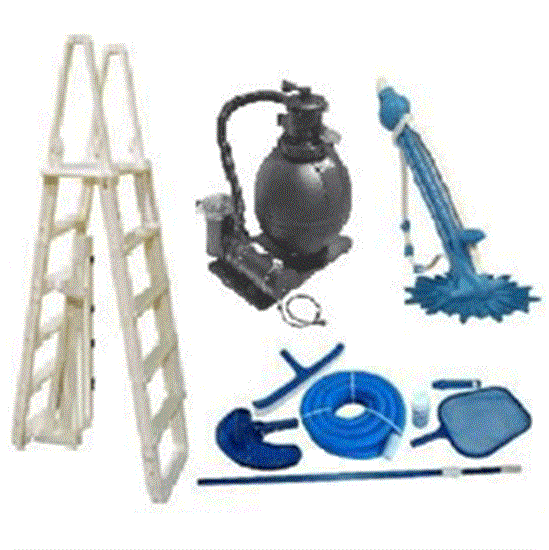 Above Ground Pool Equipment Pack for 15' x 30' Oval Pool - Includes Large Sand System-1