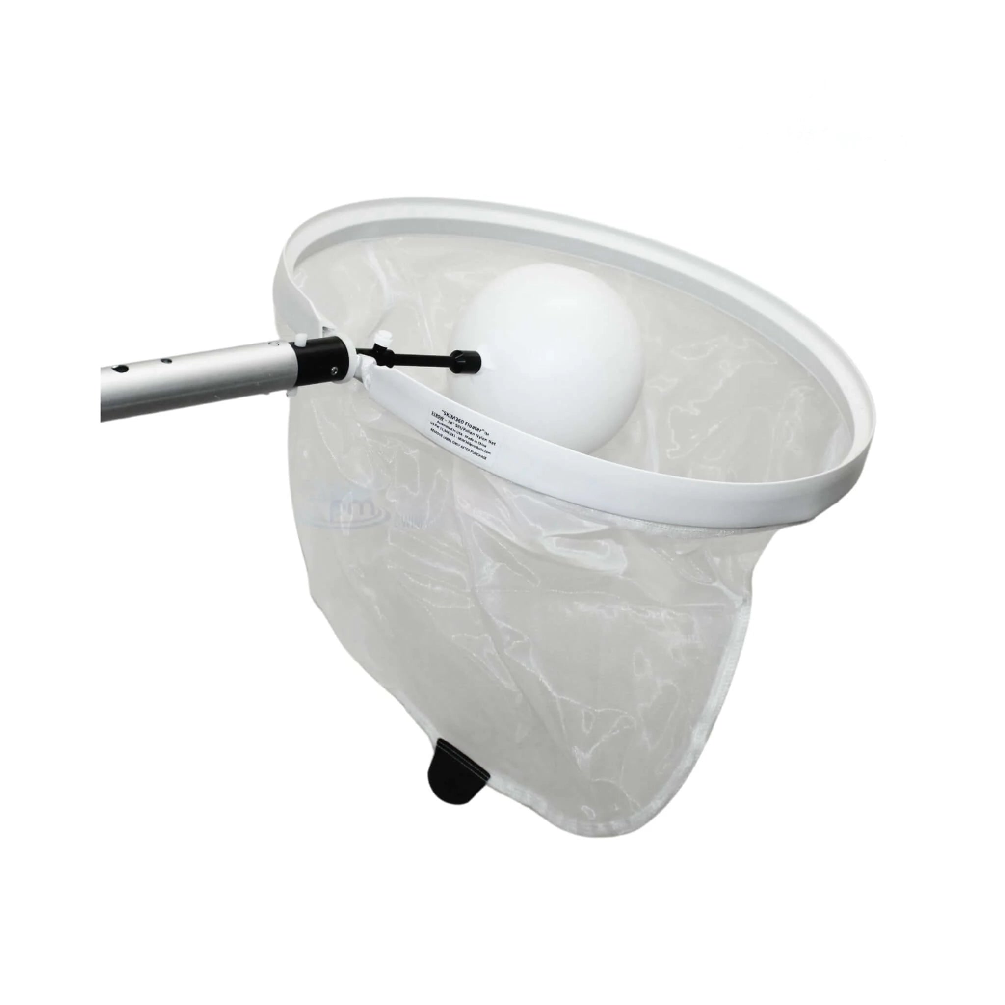 Skim360 S16SW Floating Pool Skimmer | Fine Silt Nylon Leaf Net | WhiteSkim360 S16SW Floating Pool Skimmer | Fine Silt Nylon Leaf Net | White