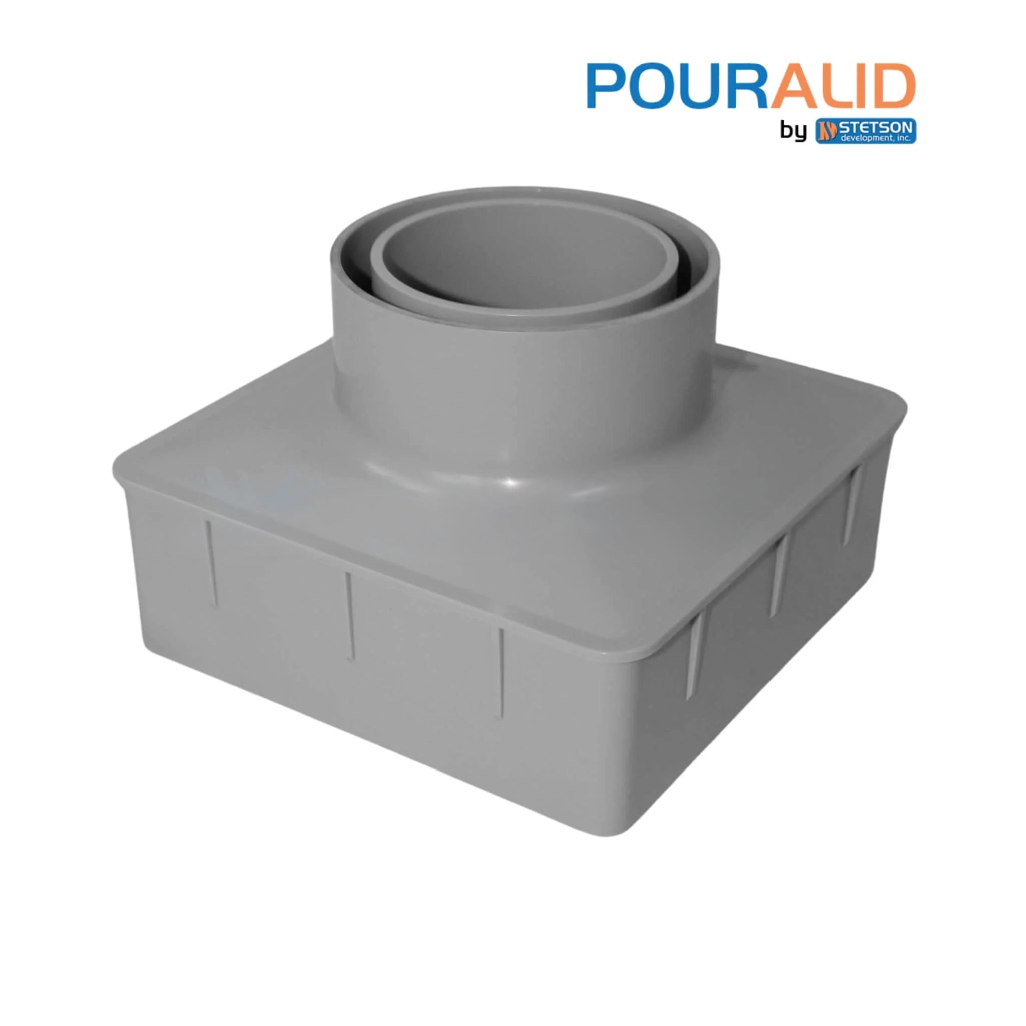 Pour-A-Lid DC601GRAY 6" Square Gray Masonry Deck Drain CoverPour-A-Lid DC601GRAY 6" Square Gray Masonry Deck Drain Cover