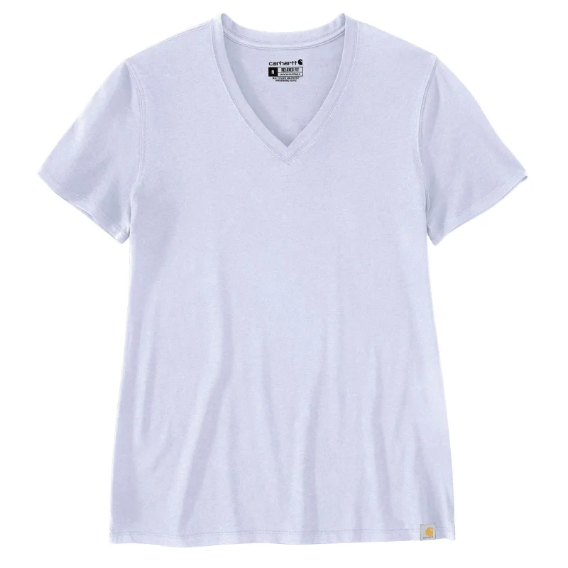 Women's TENCEL Fiber Series Relaxed Fit Short-Sleeve V-neck T-Shirt (Fresh Lavender) Size XL