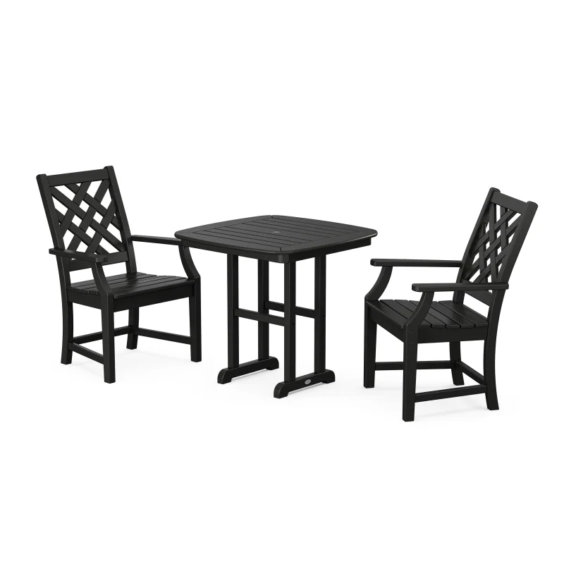 Wovendale 3-Piece Dining Set Black